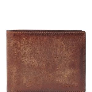 Fossil Derrick Flip ID Bifold Wallet ML3681200 Brown